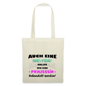 Hausfrau - Prinzessin - Stoffbeutel - Rot - Vorne