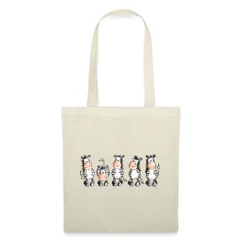 Funny Zebras - Zebra - Tote Bag - red - Front