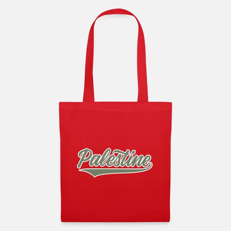 Palestine Baseball-style olivegreen-white - Stoffbeutel - Rot