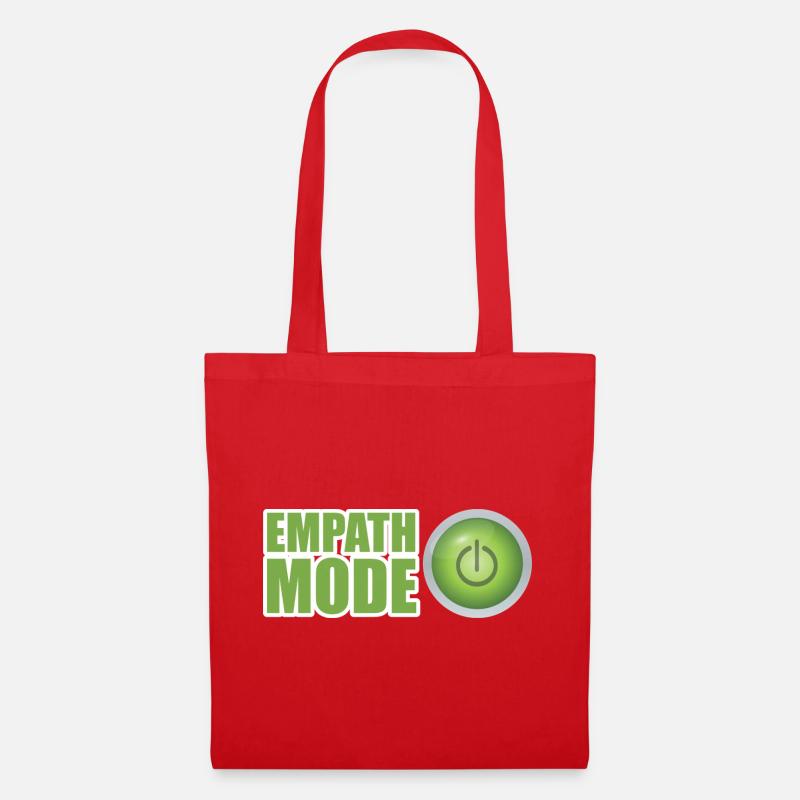 Empath Mode Green Power Button Design - Tote Bag - red