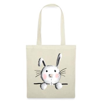Lapin mignon - lapin - lapin - lapin - Sac en tissu - rouge - Devant