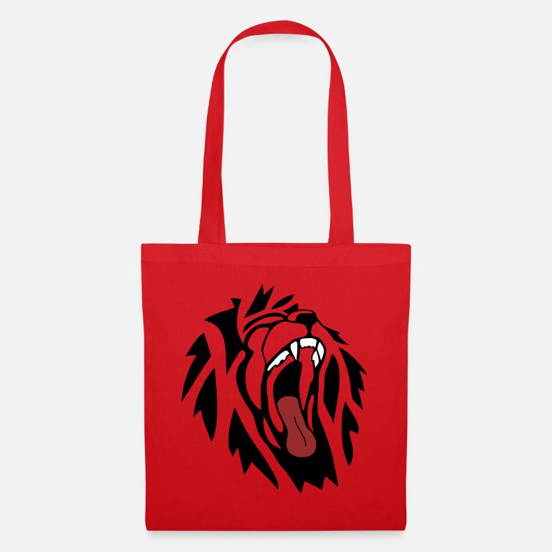 Lion - Sac en tissu - rouge
