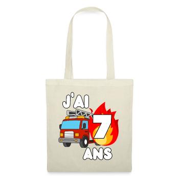 J’ai 7 ans camion de pompier fun - Tote Bag - red - Front