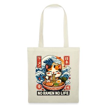 Ramen Katze Kanagawa - Stoffbeutel - Rot - Vorne