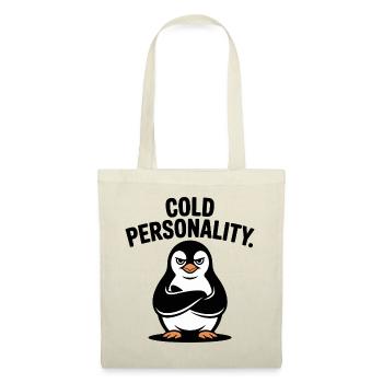 Pingouin confiant aux ailes croisées - Sac en tissu - rouge - Devant