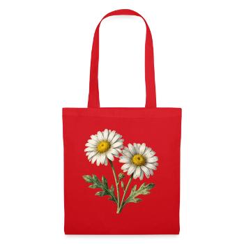 Bright Watercolor Daisies - Tote Bag - red - Front