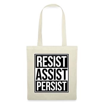 Resist Assist Persist Activism Motivation Logo - Tote Bag - red - Front
