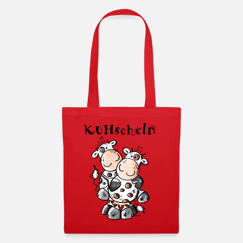 KUHschelnde Kühe - Kuh - Stoffbeutel - Rot