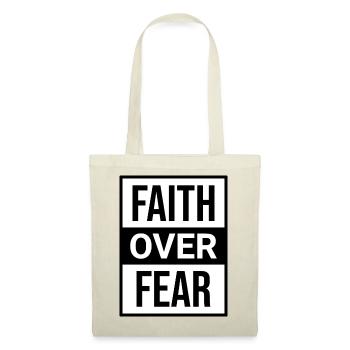 Texte Foi Plus Peur Motivation Religion T-Shirt - Sac en tissu - rouge - Devant