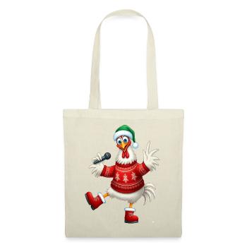 Holiday Singing Hen Sweater - Tote Bag - red - Front