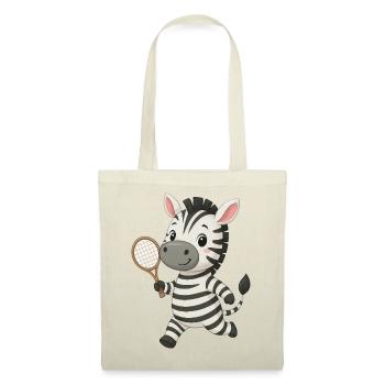 Zèbre mignon jouant au tennis enfants joie - Sac en tissu - rouge - Devant