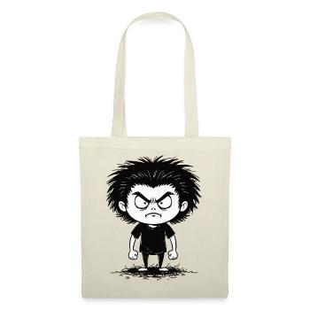 Enfant Colère Détermination Noir et Blanc - Sac en tissu - rouge - Devant