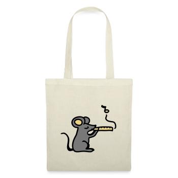 Sweet Mouse with Flute 3 - Tote Bag - red - Front