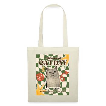 International Cat Day Retro Print - Tote Bag - red - Front