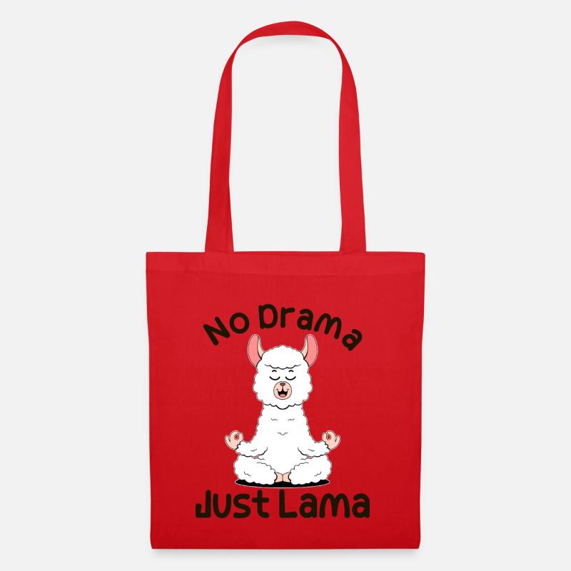 Pas de drame. Juste Lama - Sac en tissu - rouge