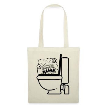toilet toilet shit shit wc dangerous baz - Tote Bag - red - Front