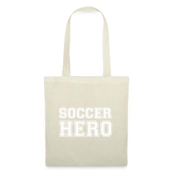 Soccer Hero - White Text. - Tote Bag - red - Front