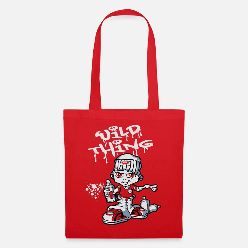 Graffiti boy and spray paint - Sac en tissu - rouge