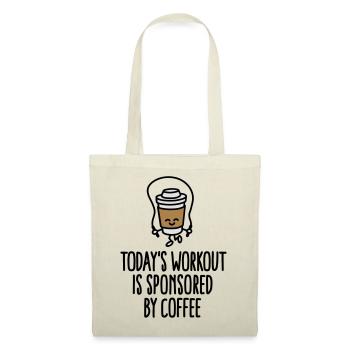 Today's workout is sponsored by coffee - Stoffbeutel - Rot - Vorne