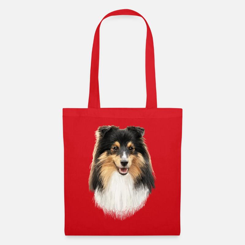 Sheltie - Stoffbeutel - Rot