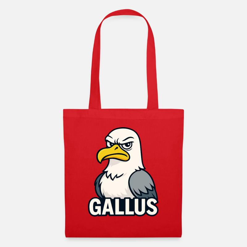 Bold Eagle Mascot Illustration - Tote Bag - red