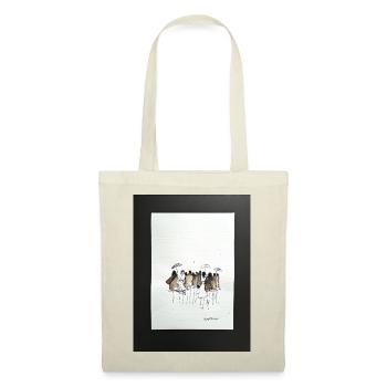 La mode, les gens abstraits. Aquarelle à l’encre - Sac en tissu - rouge - Devant