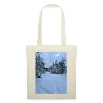 Sentiers hivernaux dans la forêt enneigée - Sac en tissu - rouge - Devant