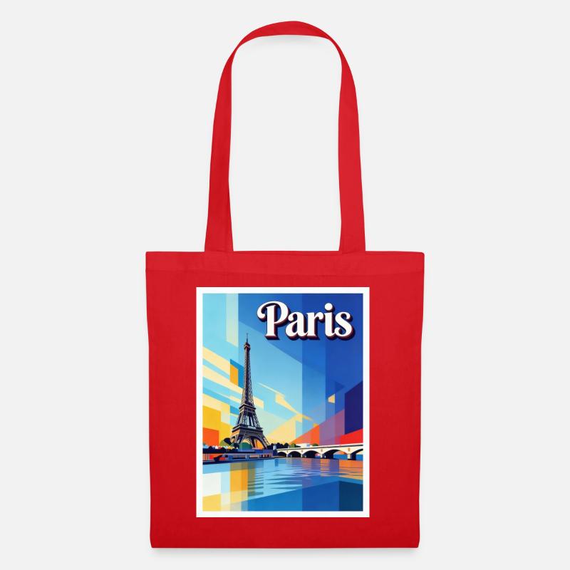 Paris Prism Eiffel - Tote Bag - red