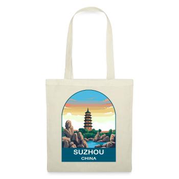 Suzhou China Classical Garden Vintage Travel Art - Tote Bag - red - Front