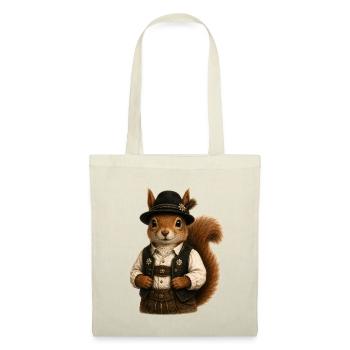 Écureuil de la Forêt-Noire en costume masculin - Sac en tissu - rouge - Devant
