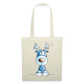 Blue Christmas Reindeer by MODARTIS - Tote Bag - red - Front