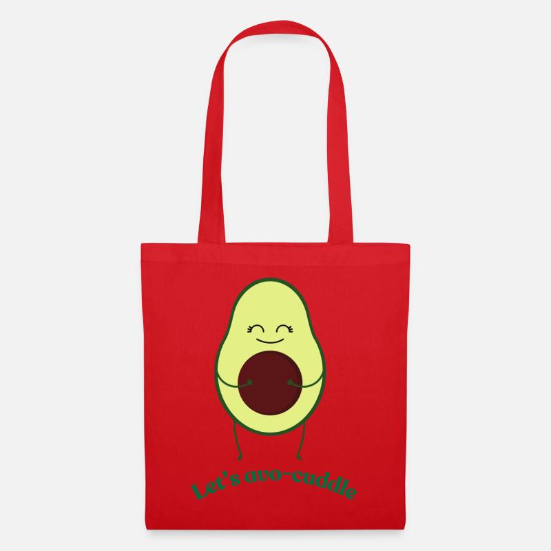 Lets-avo-cuddle - Tote Bag - red