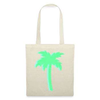 Mint palm tree in neon look - Tote Bag - red - Front