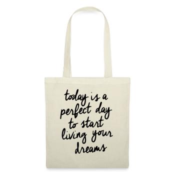 Today is a perfect day! - Stoffbeutel - Rot - Vorne