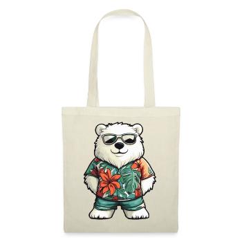 Vacances de bandes dessinées Polar Bear - Sac en tissu - rouge - Devant