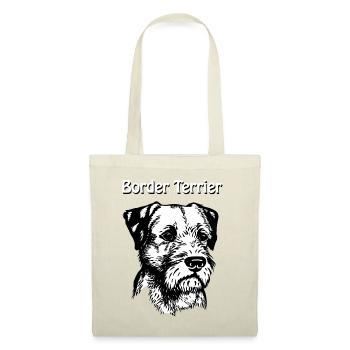Border Terrier Portrait - Tote Bag - red - Front