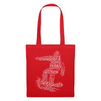 Illustration de snowboard pour snowboard - Sac en tissu - rouge - Devant