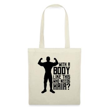 Qui a besoin de cheveux en disant - Sac en tissu - rouge - Devant