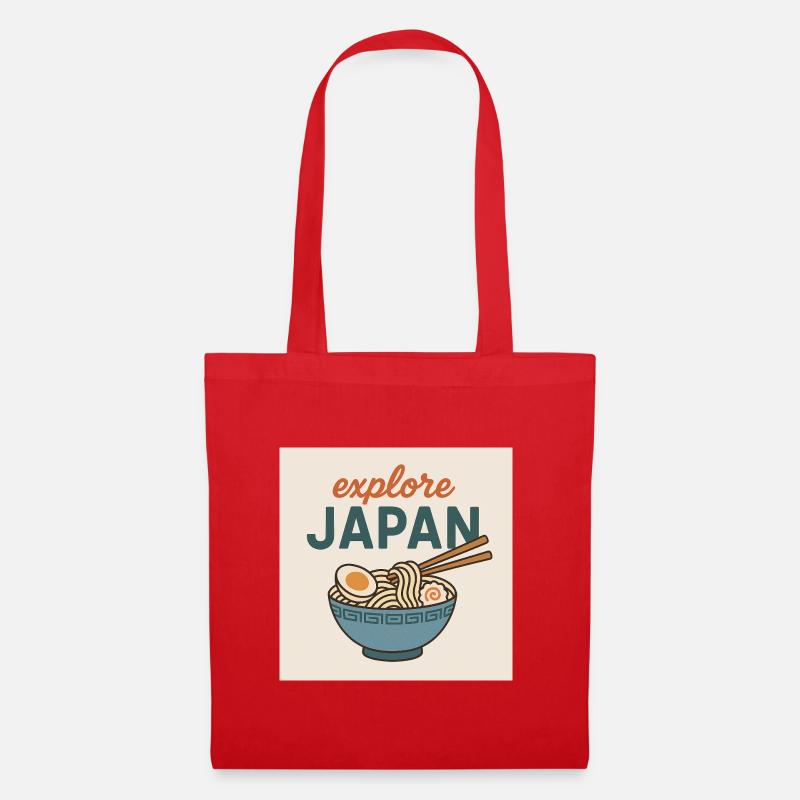 Entdecken Sie japanische Ramen - Stoffbeutel - Rot