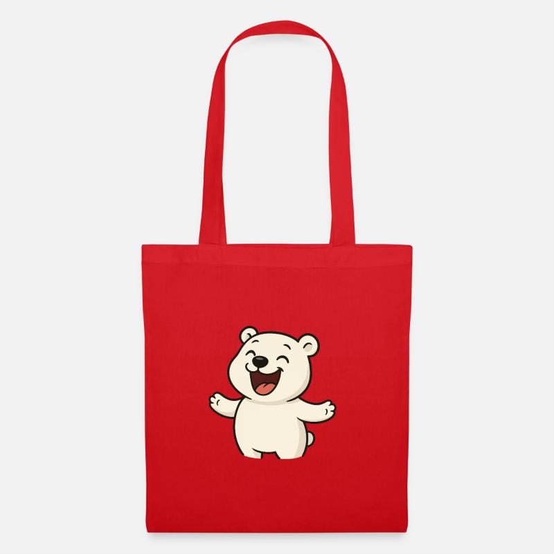 Lachender_Eisbaer - Sac en tissu - rouge