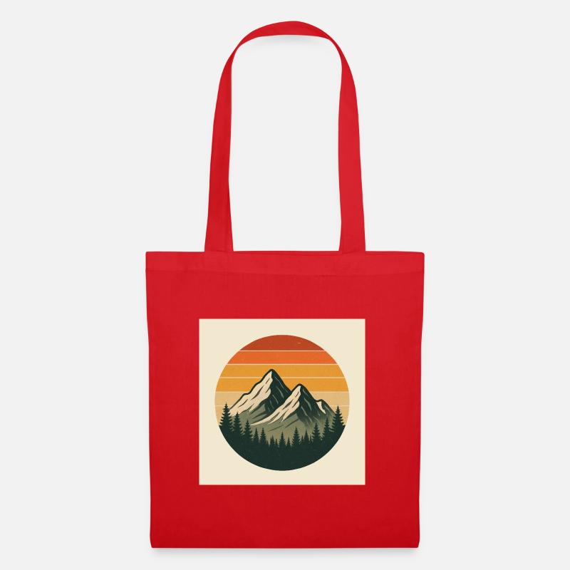 Sunset Summit Retro Circle - Tote Bag - red