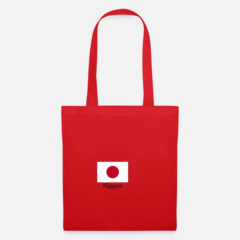 Japanisches Flaggendesign - Stoffbeutel - Rot