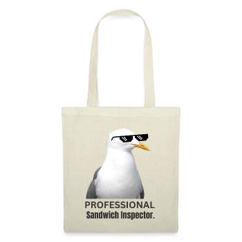 Humorous Seagull with Sunglasses T-Shirt - Tote Bag - red - Front
