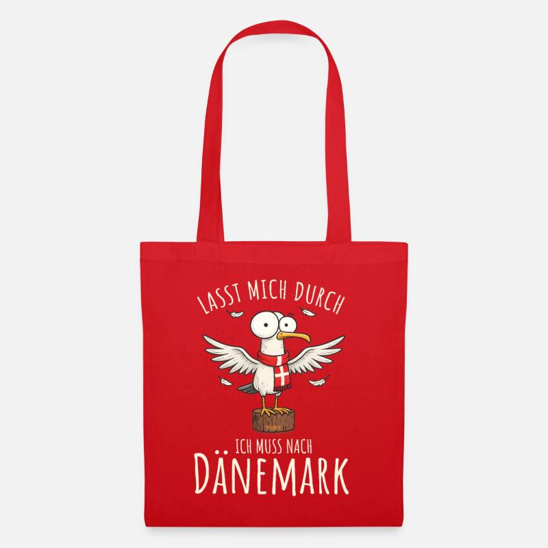 Lasst mich durch ich muss nach Dänemark - Stoffbeutel - Rot