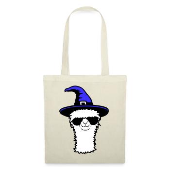 Lama Cool Witch Hat Sunglasses Halloween Alpaca - Tote Bag - red - Front