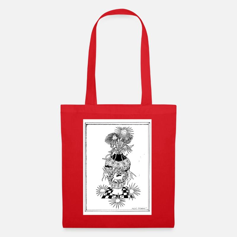 Flower_vase - Stoffbeutel - Rot