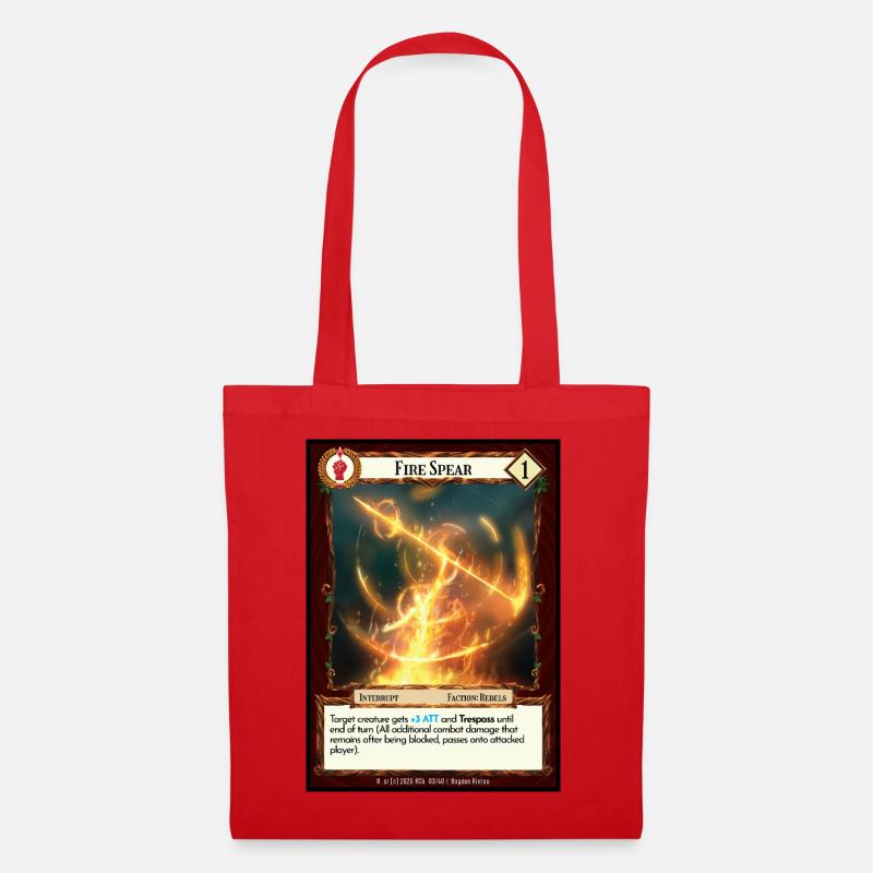 Fire Spear - Tote Bag - red