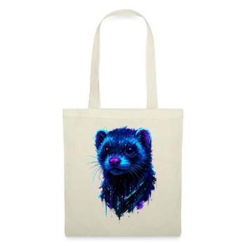 Cosmic Ferret with Flashes of Neon Light - Tote Bag - red - Front