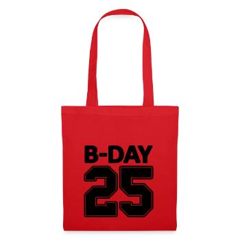 Numéro Shirt 25/25 ans numéro de maillot Bday - Sac en tissu - rouge - Devant
