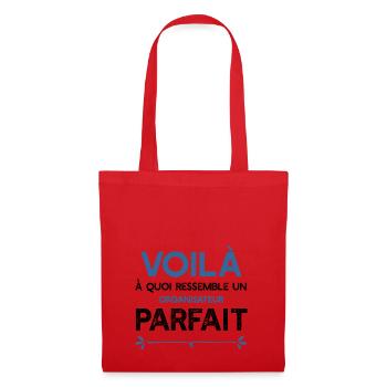 Un Organisateur parfait métier cadeau - Sac en tissu - rouge - Devant